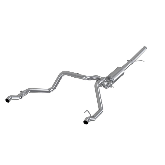 MBRP S5085409 2.5 Inch Cat Back Exhaust System For 19-Up Silverado/Sierra 1500 5.3L and 2022 Silverado LTD/ Sierra Limited 5.3L Dual Rear T409 Stainless Steel