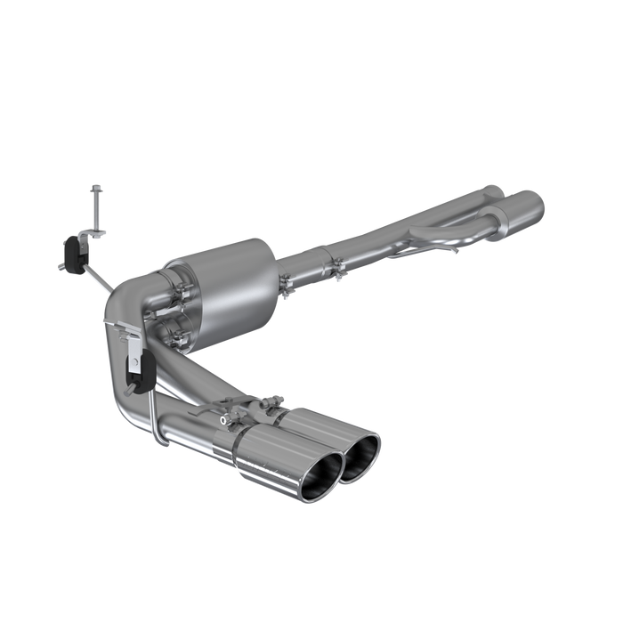 MBRP S5092AL 3 Inch Cat Back Exhaust System Pre-Axle Dual Outlet Aluminized Steel For 19-24 Silverado/Sierra 1500, 2022 Silverado LTD/ Sierra Limited 5.3L