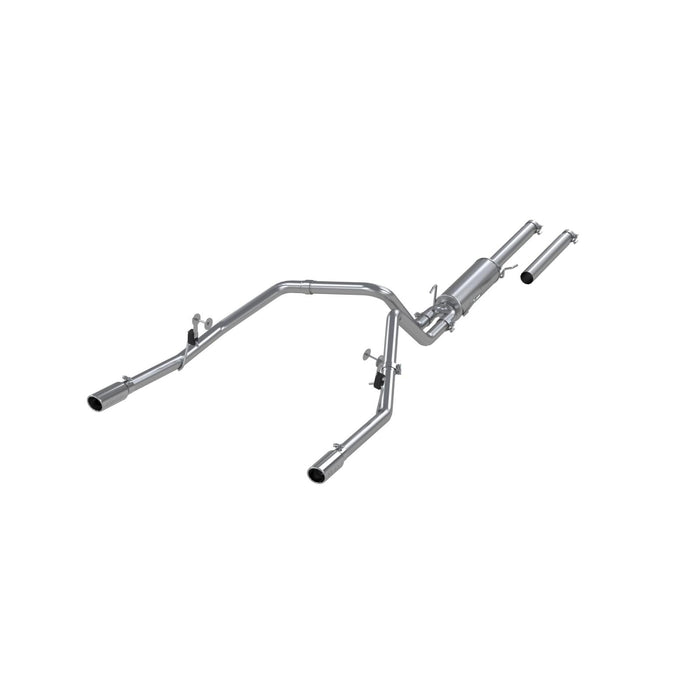 MBRP S5112AL 3 Inch Cat Back Exhaust System 2.5 Inch Dual Split Rear For 04-05 Dodge Ram Hemi 1500 4.7L and 5.7L Standard Cab/Crew Cab/Short Bed Aluminized Steel