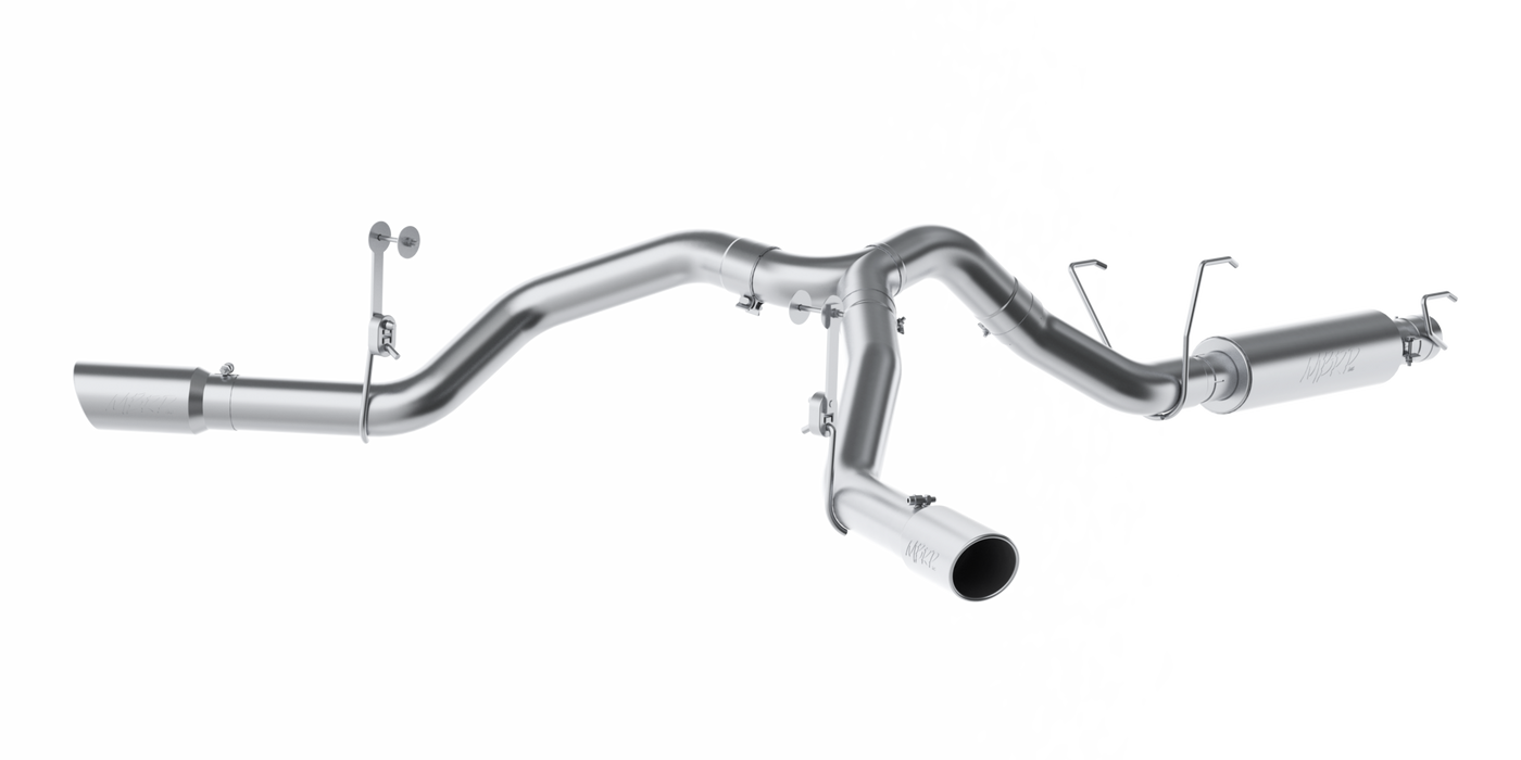 MBRP S5151409 4 Inch Cat Back Exhaust System For 14-Up RAM 2500 6.4L Dual Split Side Exit T409 Stainless Steel