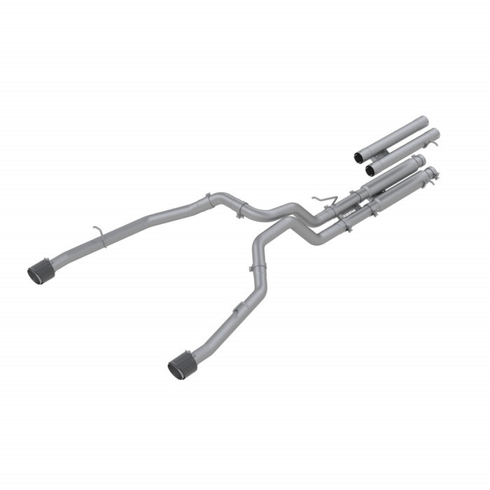 MBRP S51543CF 2021-Up RAM TRX T304 Stainless Steel 3 Inch Cat-Back Dual Split Rear with Carbon Fiber Tips Race Version Exhaust System