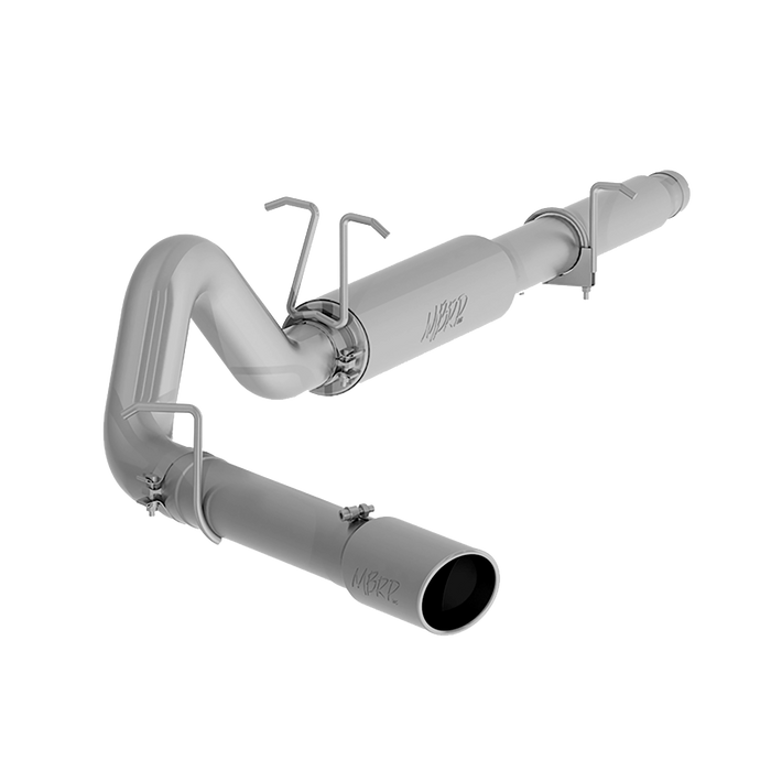 MBRP S5206AL Cat Back Exhaust System 4 Inch Single Side Exit 5 Inch OD Tip Included Aluminized Steel For 99-04 Ford F-250/350 V-10