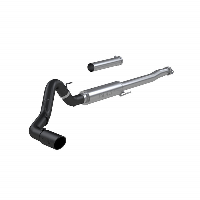 MBRP S5209BLK 21-Up Ford F-150 4 Inch Cat Back Single Side Race Version Black Coated- Aluminized Steel Exhaust System