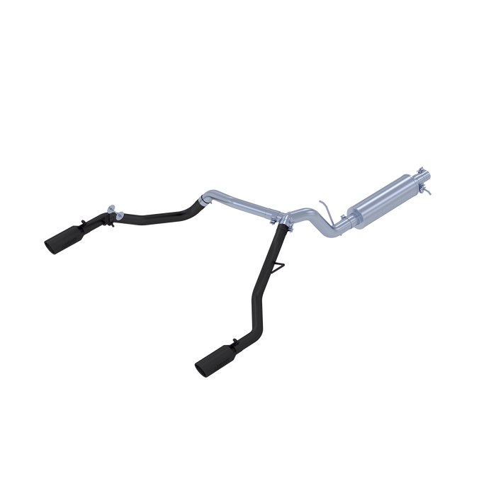 MBRP S5223BLK Ford 3 Inch Cat Back Exhaust System Dual Split Rear Exit For 19-23 Ford Ranger Ecoboost 2.3L