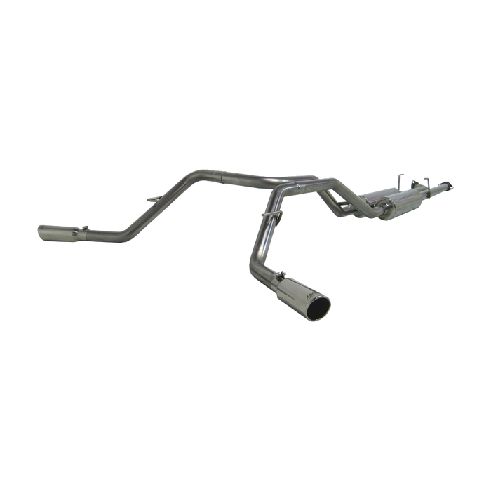 MBRP S5306409 Cat Back Exhaust System Dual Side Exit T409 Stainless Steel For 07-08 Toyota Tundra 4.7/5.7L V8, DC-Std. and CM Short Bed 09-09 Toyota Tundra 4.7L, EC-Std. and SB/Crew Cab/Short Bed