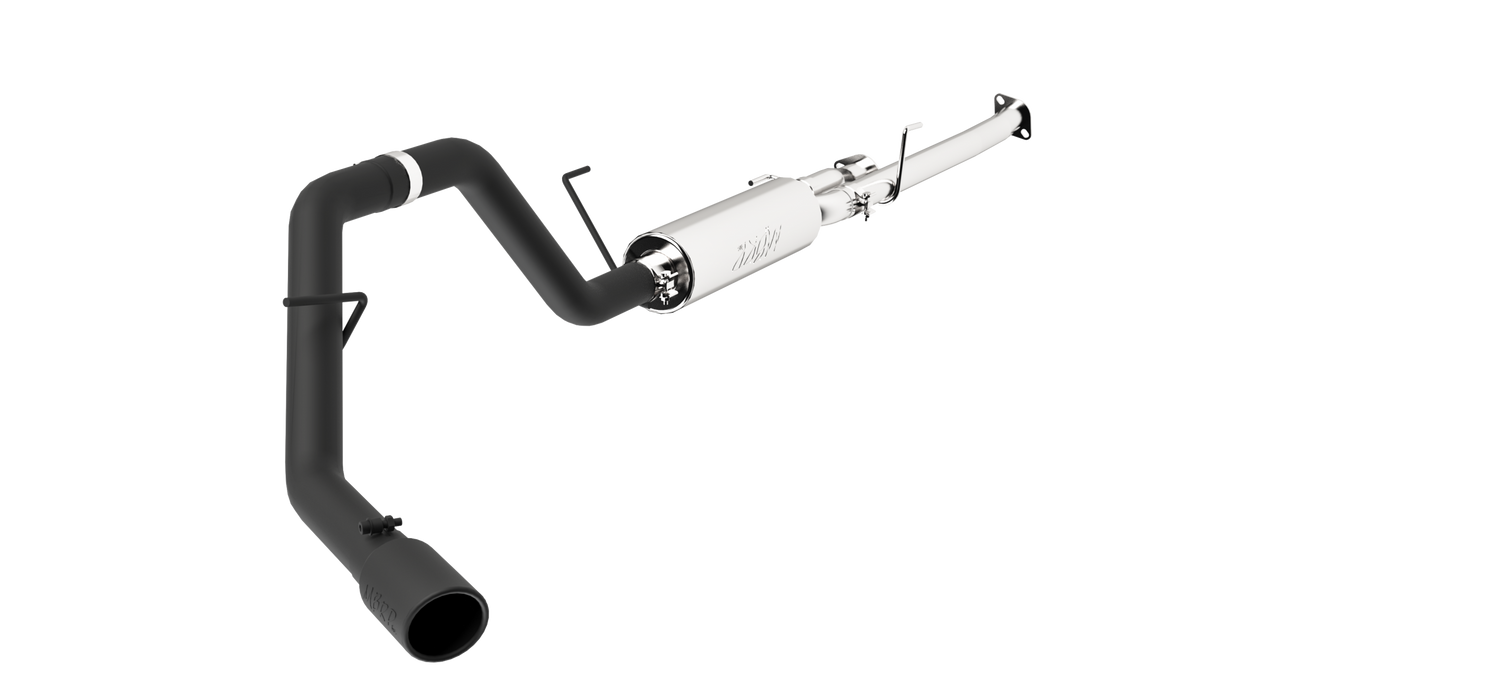 MBRP S5314BLK Cat Back Exhaust System Single Side Black Aluminized Steel For 09-21 Toyota Tundra 5.7L, EC-Std. and SB/Crew Cab/Short Bed