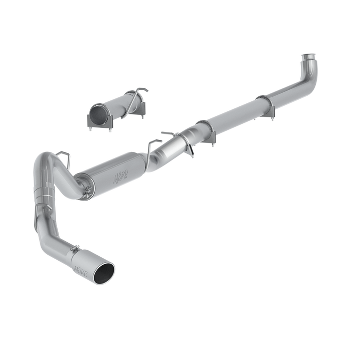 MBRP S6004AL 4 Inch Single Side Exhaust Pipe Aluminized Steel For 01-07 Silverado/Sierra 2500/3500 Duramax Extended/Crew Cab