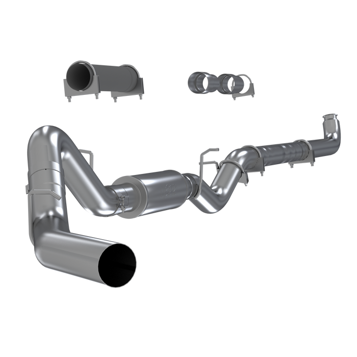 MBRP S6004P 4 Inch Single Side Aluminized Steel No Muffler For 01-07 Silverado/Sierra 2500/3500 Duramax Classic Extended/Crew Cab