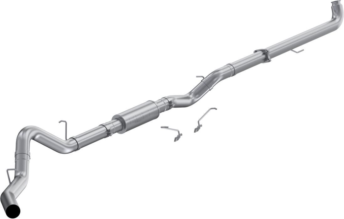 MBRP S6005P 2001-2004 Chevrolet/GMC Silverado/Sierra 2500/3500 6.6L EC/CC 4 Inch Downpipe-Back Single Side Exit Aluminized Steel