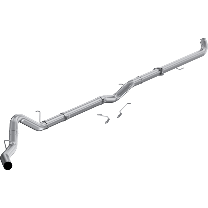 MBRP S6005PLM 2001-2004 Chevrolet/GMC Silverado/Sierra 2500/3500 6.6L EC/CC 4 Inch Downpipe-Back No Muffler Single Side Exit Aluminized Steel