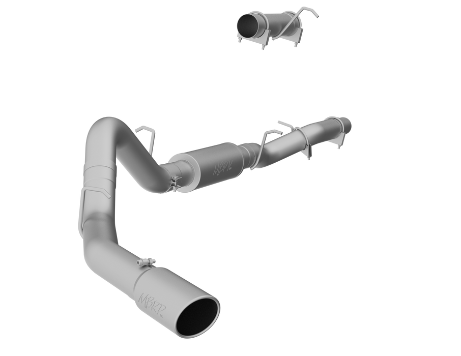 MBRP S6012409 4 Inch Cat Back Exhaust System Single Side T409 Stainless Steel For 06-07 Silverado/Sierra 2500/3500 Duramax