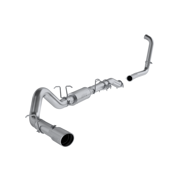 MBRP S6206409 4 Inch Turbo Back Single Side Stock Cat Exit T409 Stainless Steel For 03-07 Ford F-250/350 6.0L Extended Cab/Crew Cab