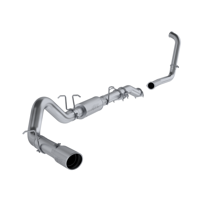 MBRP S6206AL 4 Inch Turbo Back Single Side Stock Cat Exit Aluminized Steel For 03-07 Ford F-250/350 6.0L Extended Cab/Crew Cab