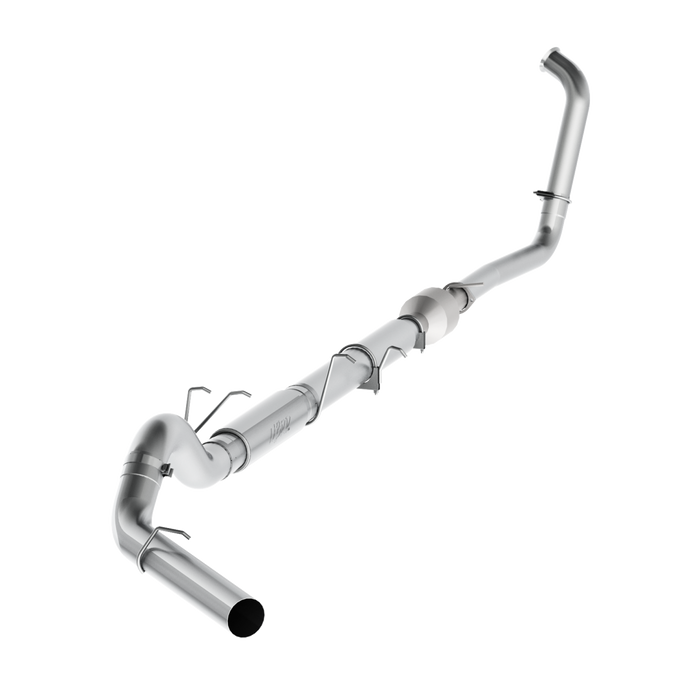 MBRP S62340P 5 Inch Turbo Back Stock Cat Single Side Exit Aluminized Steel For 03-07 Ford F-250/350 6.0L, Extended Cab/Crew Cab