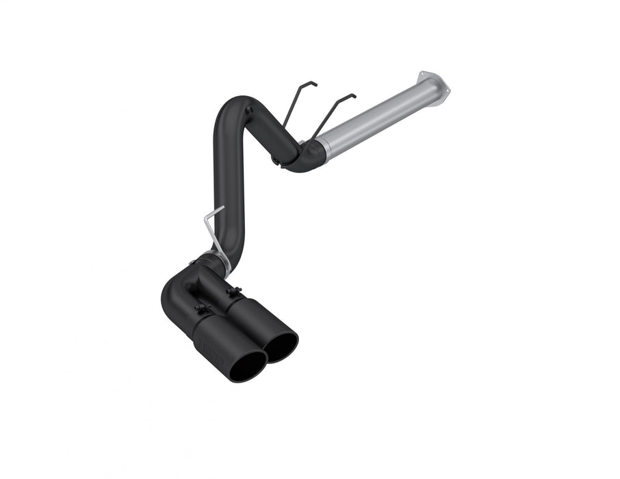 MBRP S6290BLK 17-24 Ford F-250/350/450 6.7L 4 Inch Filter Back Single Side Dual Exit, Armor Plus T409 Stainless Steel,