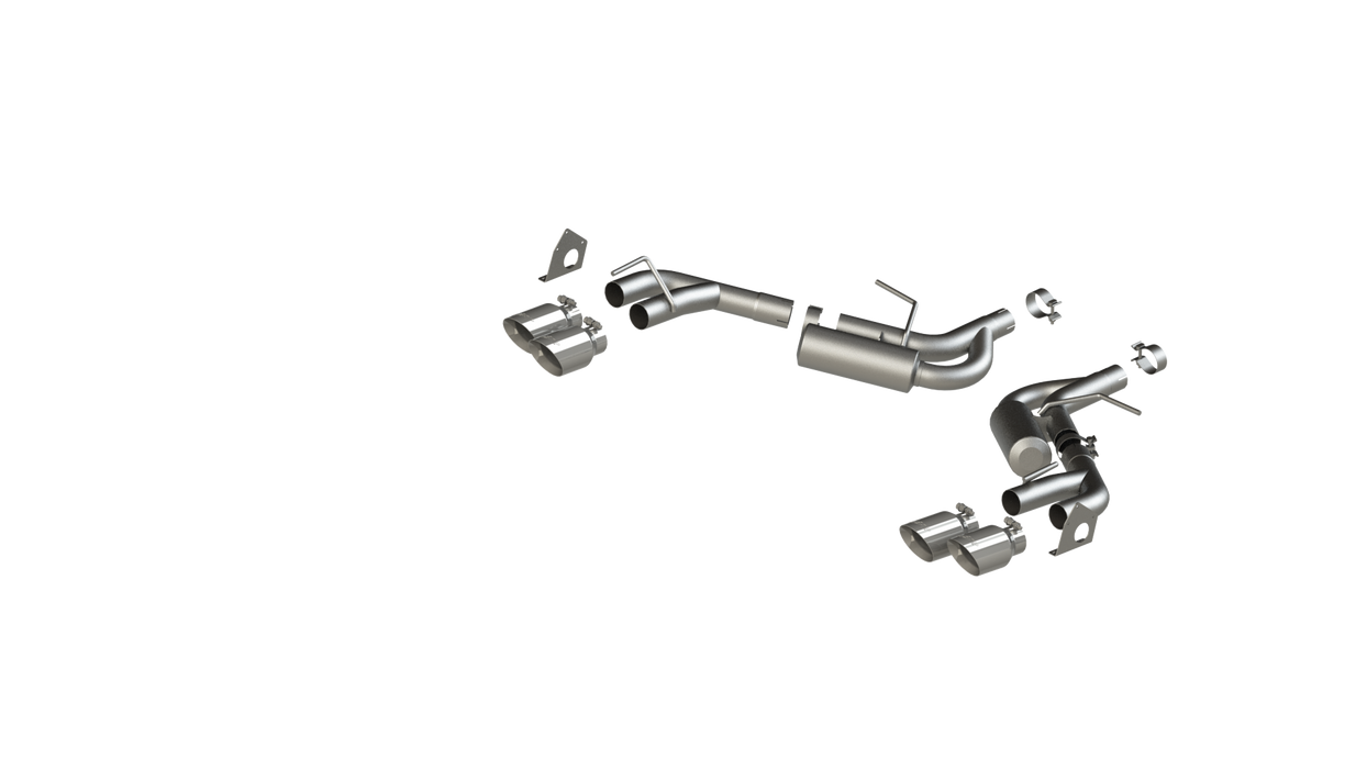 MBRP S7039304 Exhaust Pipe 2.5 Inch Dual Axle Back NPP For 16-Up Camaro V6 3.6L With Quad 4 Inch Dual Wall Tips T304 Stainless Steel