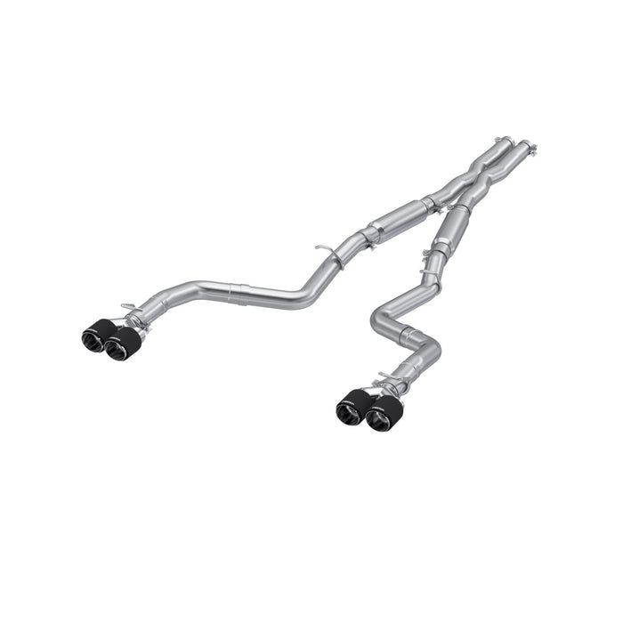 MBRP S71153CF 2015-2016 Dodge Challenger T304 Stainless Steel 3 Inch Dual Rear Cat-Back Quad Tips (Street Version) Exhaust System