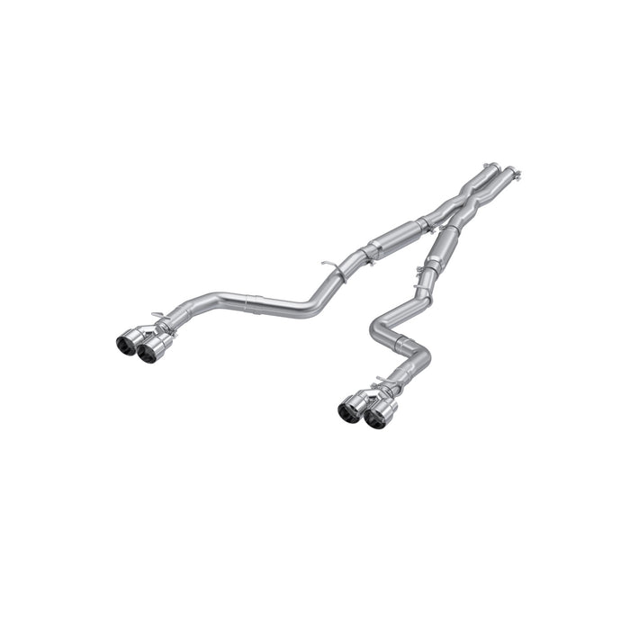 MBRP S7115AL 2015-2016 Dodge Challenger Aluminized Steel 3 Inch Dual Rear Cat-Back Quad Tips (Street Version) Exhaust System