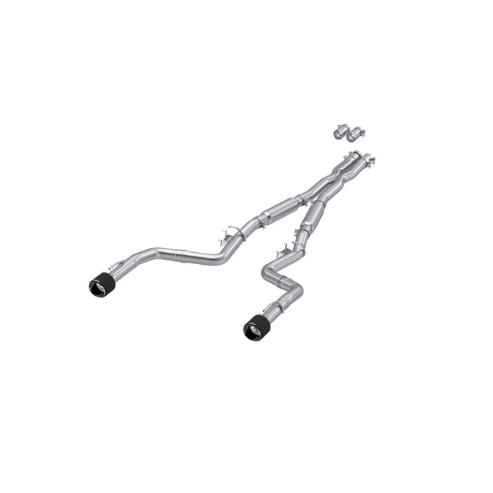 MBRP S71173CF T304 Stainless Steel 3.0 Inch Cat-Back Dual Rear Street Profile with Dual Carbon Fiber Tips 15-23 Dodge Charger