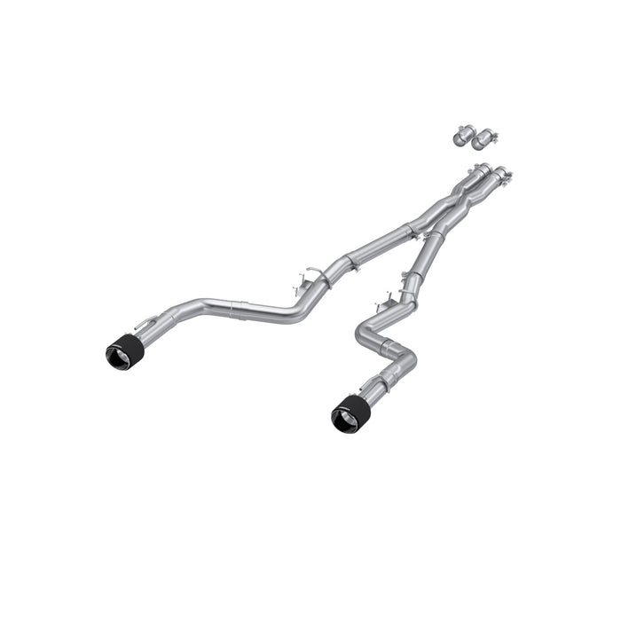 MBRP S71183CF T304 Stainless Steel 3.0 Inch Cat-Back Dual Rear Race Profile with Dual Carbon Fiber Tips 15-23 Dodge Charger