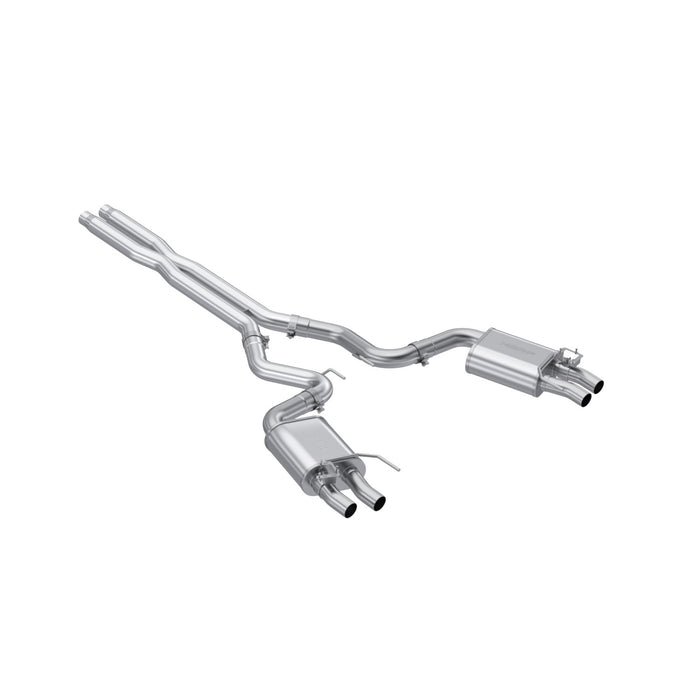 MBRP S7201304 Mustang 3 Inch Cat Back Exhaust System Dual Quad Split Rear Exit For 16-20 Ford GT350/GT350R Armor Pro Series