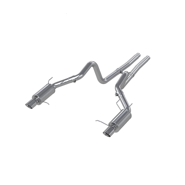 MBRP S7258409 3in Cat Back Exhaust Dual Split Rear Street Version T409 Stainless Steel For 11-14 Ford Mustang GT 5.0L 11-12 Ford Shelby GT500