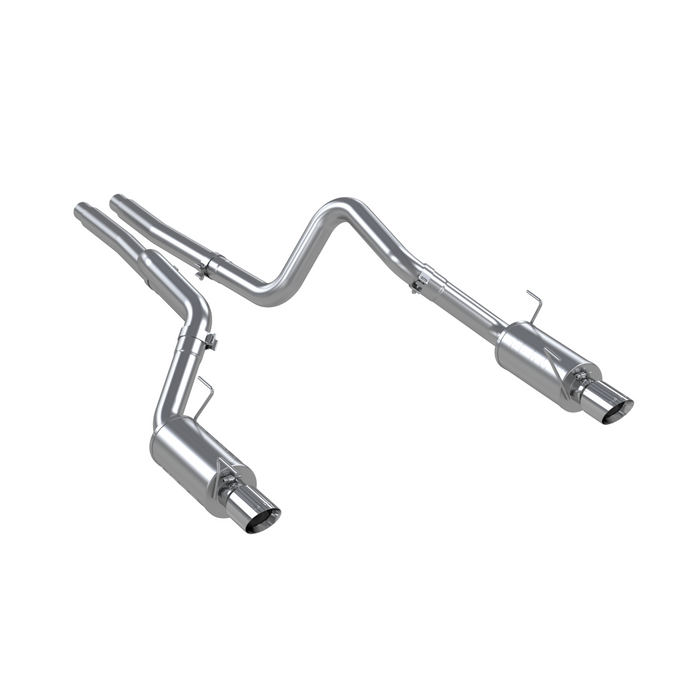 MBRP S7269409 3in Cat Back Exhaust System Dual Split Rear Street Version T304 Stainless Steel 4 Inch Tips For 05-09 Ford Mustang GT 4.6L 07-10 Ford Shelby GT500