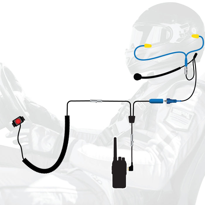 Rugged Radios SS-RDH-U RUGGED Wired Driver Only Communication Kit with RDH16 Radio - Kit with Helmet Speakers