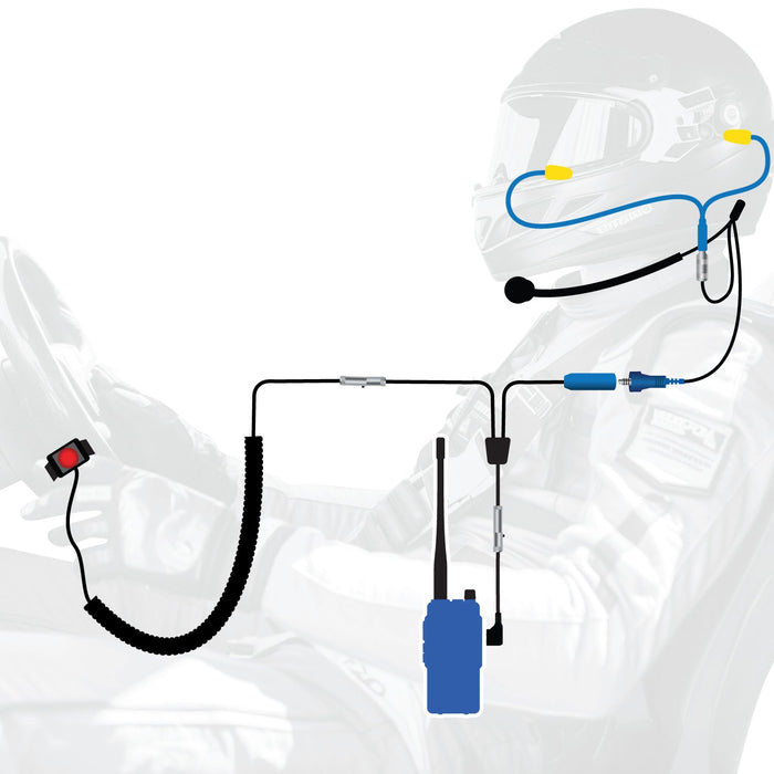 Rugged Radios SS-KIT-R1 RUGGED Wired Driver Only Communication Kit with R1 Radio - Kit with Helmet Speakers