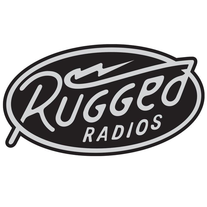 Rugged Radios STICKER-5BOLT-NI Rugged Radios Bolt Logo Sticker