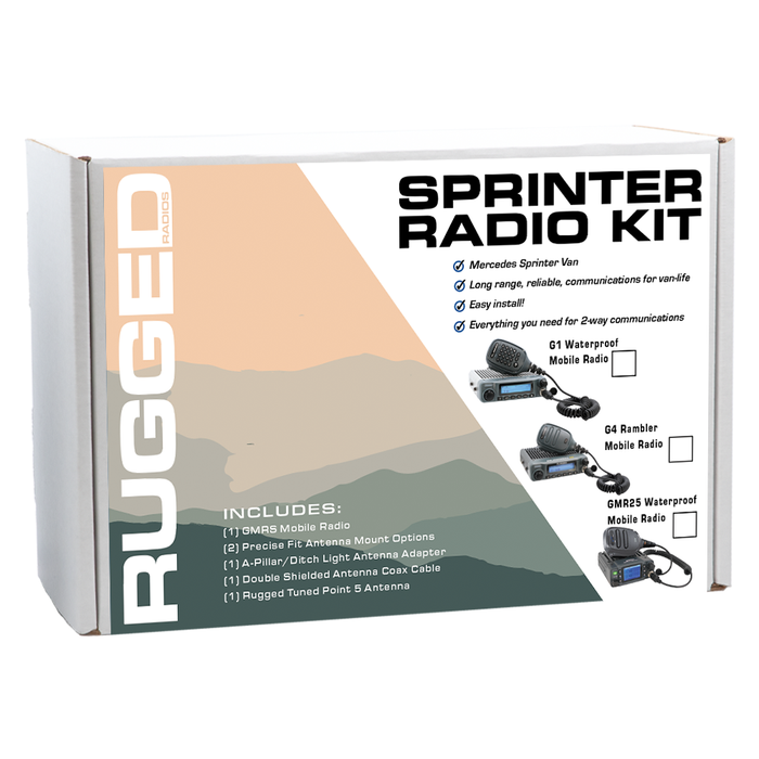 Rugged Radios SPRINTER-G4 Mercedes Sprinter Van Two-Way GMRS Mobile Radio Kit - Rambler G4