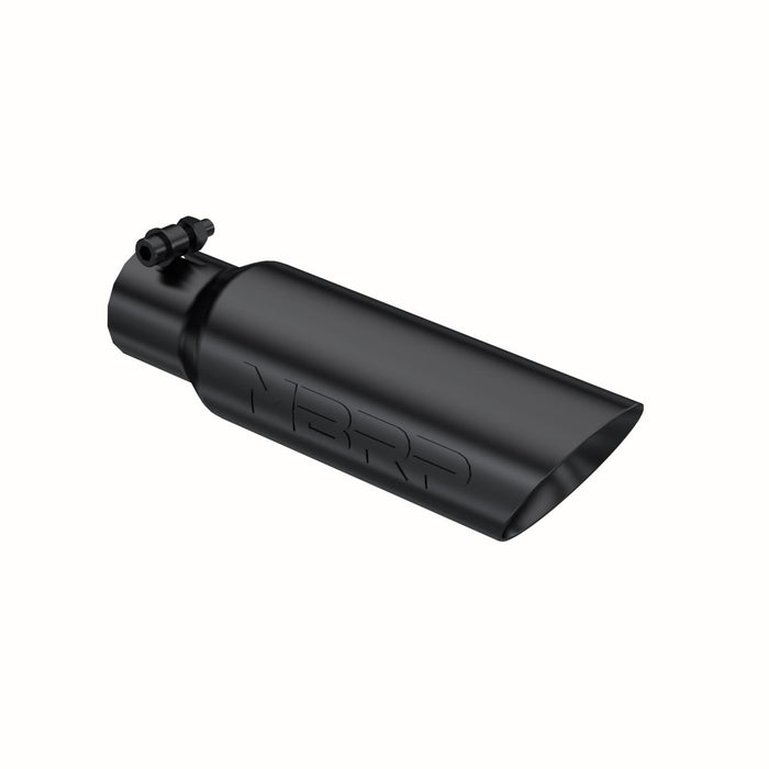 MBRP T5106BLK Exhaust Tip 3 1/2 Inch O.D. Dual Wall Angled 2 1/2 Inch Inlet 12 Inch Length Black Finish