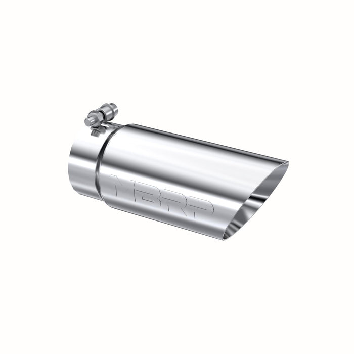 MBRP T5110 Exhaust Tip 4 Inch O.D. Dual Wall Angled 3 1/2 Inch Inlet 10 Inch Length T304 Stainless Steel