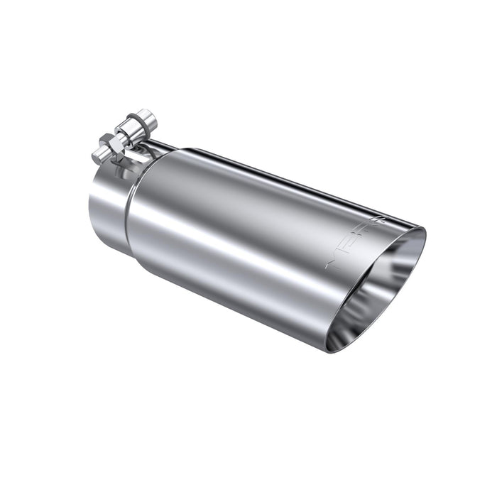 MBRP T5114 Exhaust Tip 3 1/2 Inch O.D. Dual Wall Angled End 3 Inch Inlet 10 Inch Length T304 Stainless Steel