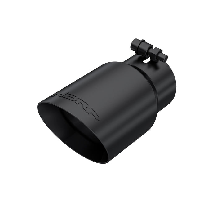 MBRP T5122BLK Exhaust Tip 4 Inch O.D. Dual Wall Angled Rolled End Black Fits Aluminized Steel 3 Inch Systems