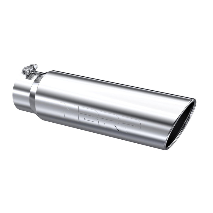 MBRP T5124 MBRP Exhaust Tip, T304 5 Inch OD Angled Rolled End, 4 Inch Inlet 18 Inch length