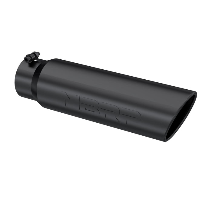 MBRP T5124BLK MBRP Armor BLK Tip 5 Inch OD Angled Rolled End, 4 Inch inlet, 18 Inch length