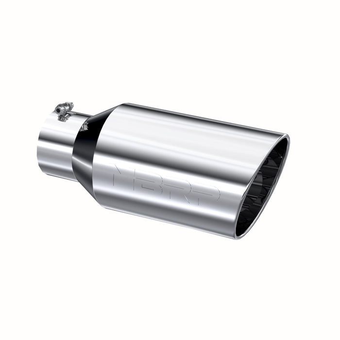 MBRP T5129 Exhaust Tip 8 Inch O.D. Rolled End 5 Inch Inlet 18 Inch Length T304 Stainless Steel