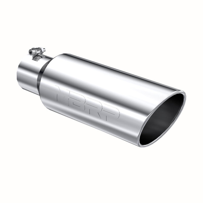 MBRP T5130 Exhaust Tip 6 Inch O.D. Rolled End 4 Inch Inlet 18 Inch Length T304 Stainless Steel