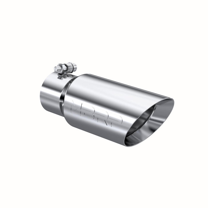 MBRP T5156 Exhaust Tip 4 Inch O.D. Dual Wall Angled 3 Inch Inlet 10 Inch Length T304 Stainless Steel