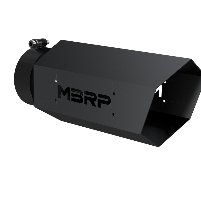 MBRP T5167BLK Universal 4 Inch Hexagon Shaped 16 Inch Assembled Armor BLK Exhaust Tip