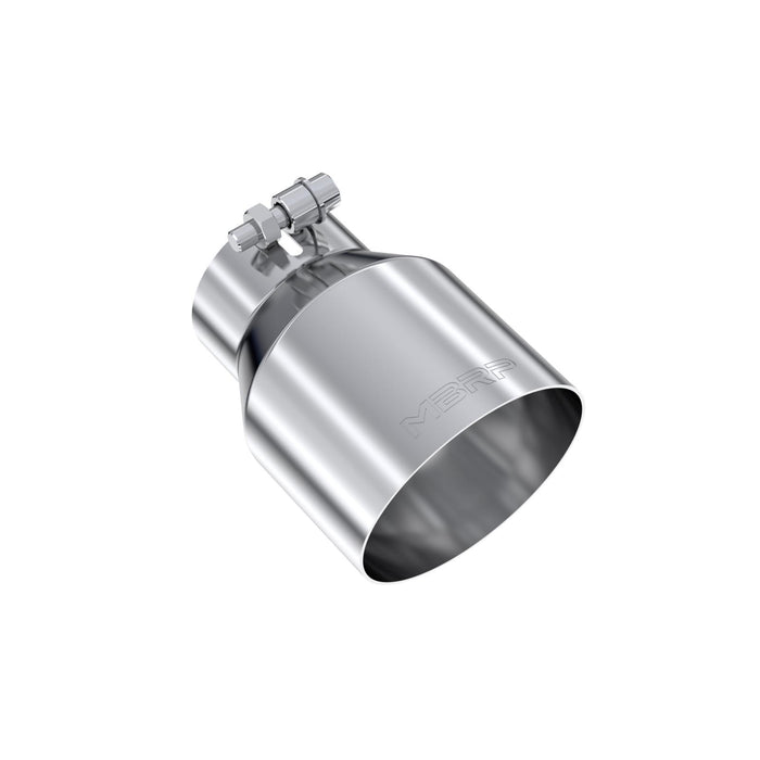 MBRP T5180 3 Inch Inlet 4.5 Inch OD Out 6.13 Inch Length Angle Cut Universal Tail Pipe Tip T304 Stainless Steel Tip