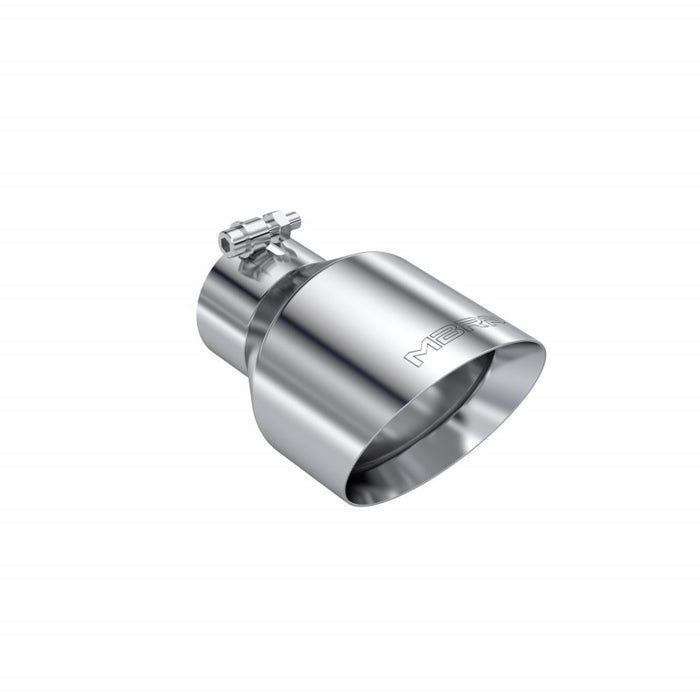 MBRP T5187 Exhaust Tip 3 Inch ID 5 Inch OD Out 8 Inch Length Angle Cut Dual Wall T304 Stainless Steel