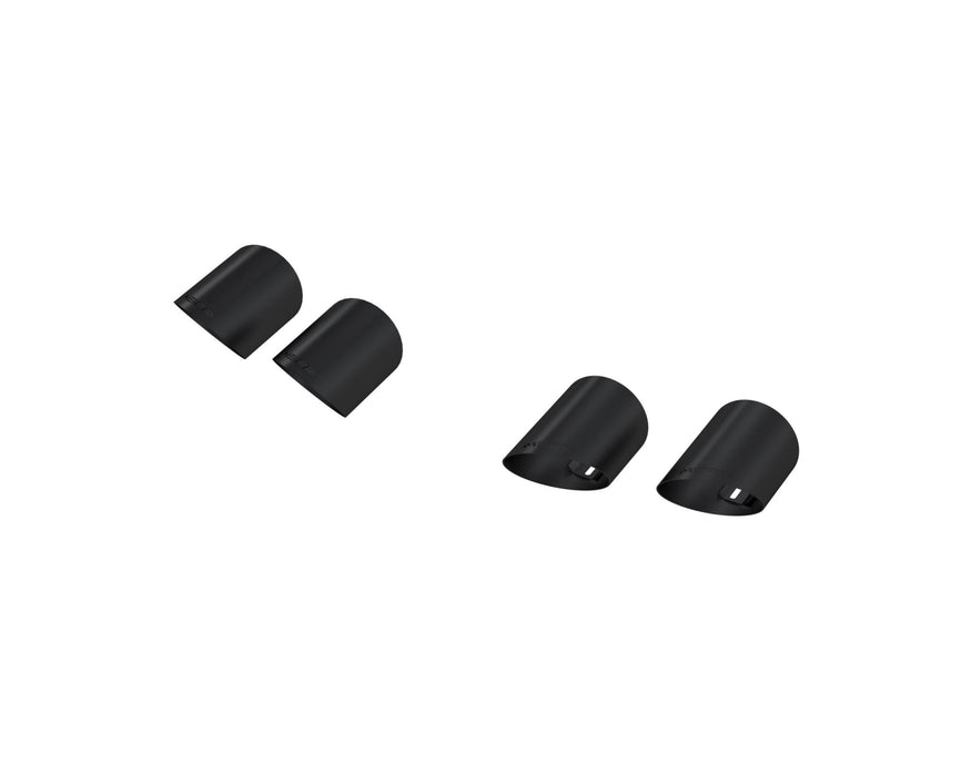 MBRP T5198BLK Black-Coated 4 Inch Quad Tip Cover Kit for 2015-2024 Ford Mustangs with Quad Tips