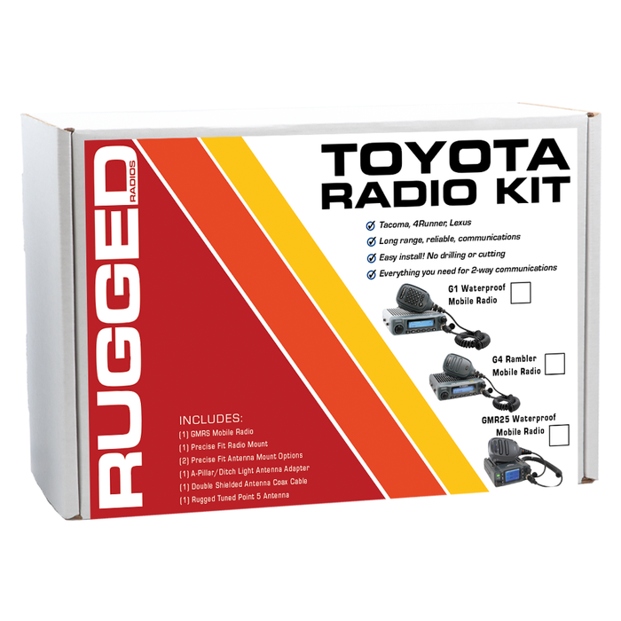 Rugged Radios TK3-GMR25 Toyota Tacoma 4Runner Sequoia Lexus Two-Way GMRS Mobile Radio Kit - GMR25 Waterproof