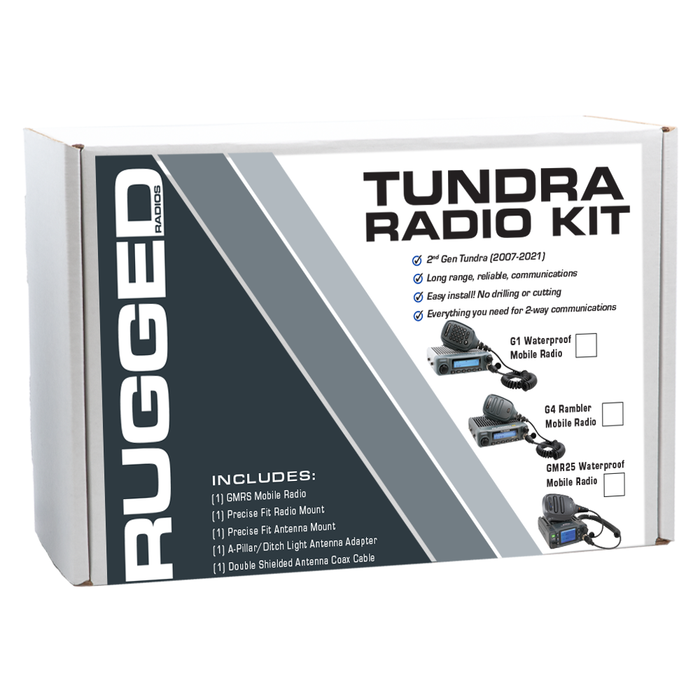 Rugged Radios TK1-GMR25 Toyota Tundra Two-Way GMRS Mobile Radio Kit - GMR25 Waterproof