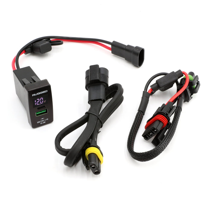 Rugged Radios SW-RS-USB-POL USB Rocker Switch Hub Kit for UTV Pulse Bars