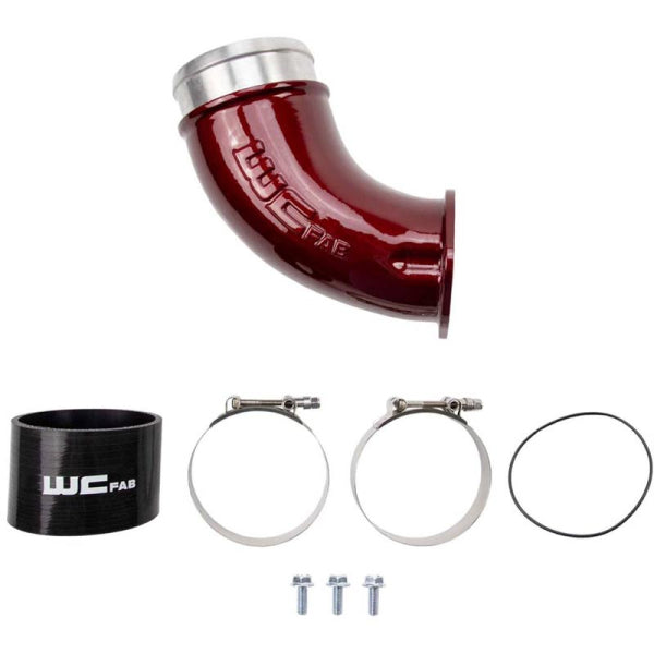 Wehrli Custom Fab WCF100535-RED 4" Turbo Intake Horn - WCFab Red