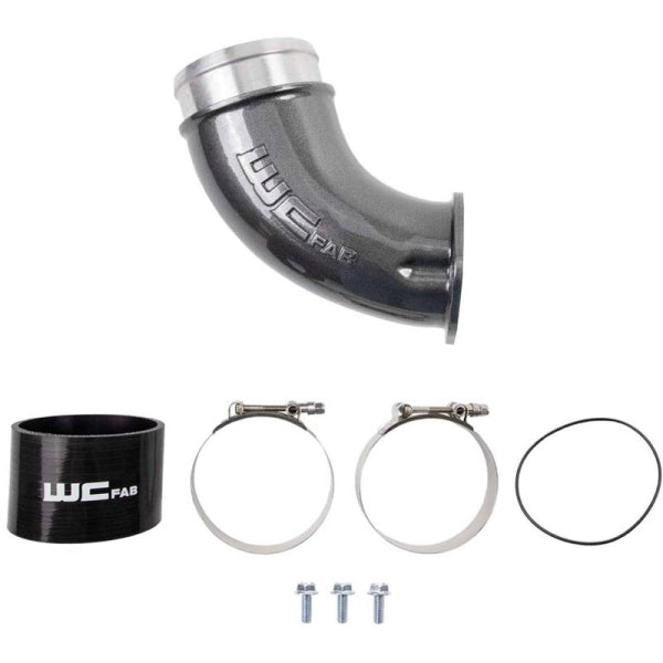 Wehrli Custom Fab WCF100535-FTB 4" Turbo Intake Horn - Fine Texture Black
