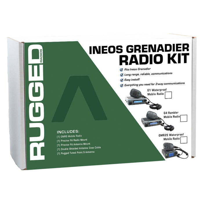 Rugged Radios GREN-G1 INEOS Grenadier Two-Way GMRS Mobile Radio Kit - G1 Waterproof